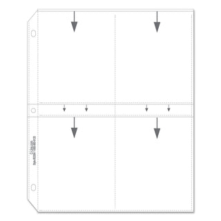 C-Line® Clear Photo Pages for 8, 3-1/2 x 5 Photos, 3-Hole Punched, 11-1/4 x 8-1/8 (CLI52584)