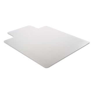 Alera® Moderate Use Studded Chair Mat for Low Pile Carpet, 45 x 53, Wide Lipped, Clear (ALEMAT4553CLPL)