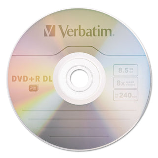 Verbatim® Dual-Layer DVD+R Discs, 8.5GB, 8x, Spindle, 30/PK, Silver (T21571)