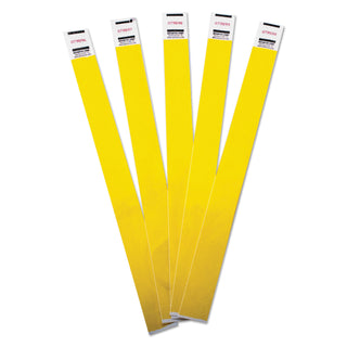 Advantus Crowd Management Wristbands, Sequentially Numbered, 9 3/4 x 3/4, Yellow, 500/PK (AVT75512)