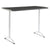 Iceberg ARC Sit-to-Stand Tables, Rectangular Top, 60w x 30d x 30-42h, Graphite/Silver (ICE69317)