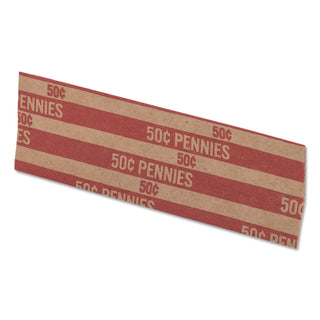 Pap-R Products Flat Coin Wrappers, Pennies, $.50, 1000 Wrappers/Box (CTX30001)