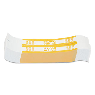 Pap-R Products Currency Straps, Yellow, $1,000 in $10 Bills, 1000 Bands/Pack (CTX401000) (CTX401000)