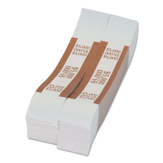 Pap-R Products Currency Straps, Brown, $5,000 in $50 Bills, 1000 Bands/Pack (CTX405000) (CTX405000)
