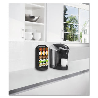 Mind Reader Coffee Pod Carousel, Fits 30 Pods, 6 7/8 x 6 7/8 x 12 5/8, Black (EMSCRS02BLK)