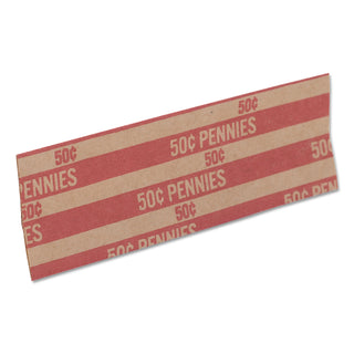 Pap-R Products Flat Coin Wrappers, Pennies, $.50, 1000 Wrappers/Box (CTX30001)