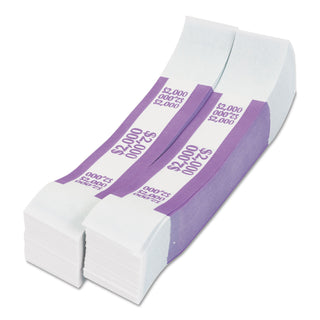 Pap-R Products Currency Straps, Violet, $2,000 in $20 Bills, 1000 Bands/Pack (CTX402000) (CTX402000)
