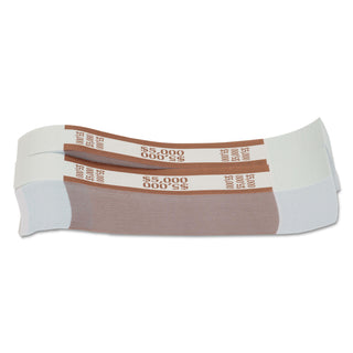 Pap-R Products Currency Straps, Brown, $5,000 in $50 Bills, 1000 Bands/Pack (CTX405000) (CTX405000)