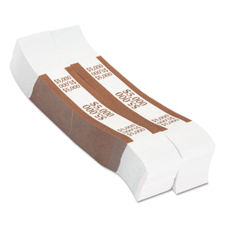 Pap-R Products Currency Straps, Brown, $5,000 in $50 Bills, 1000 Bands/Pack (CTX405000) (CTX405000)