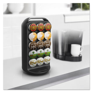 Mind Reader Coffee Pod Carousel, Fits 30 Pods, 6 7/8 x 6 7/8 x 12 5/8, Black (EMSCRS02BLK)