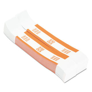 Pap-R Products Currency Straps, Orange, $50 in Dollar Bills, 1000 Bands/Pack (CTX400050)