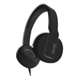 Maxell® Solids Headphones, Black (MAX290103)