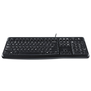 Logitech® K120 Ergonomic Desktop Wired Keyboard, USB, Black (LOG920002478)