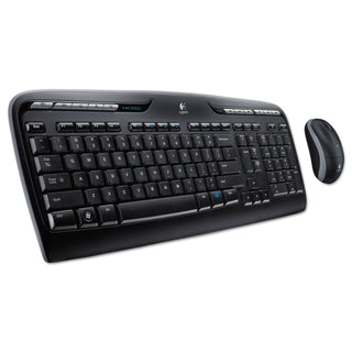 Logitech® MK320 Wireless Keyboard + Mouse Combo, 2.4 GHz Frequency/30 ft Wireless Range, Black (LOG920002836)