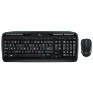 Logitech® MK320 Wireless Keyboard + Mouse Combo, 2.4 GHz Frequency/30 ft Wireless Range, Black (LOG920002836)