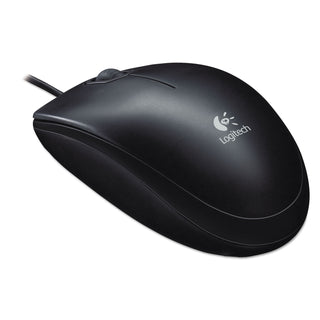 Logitech® B100 Optical USB Mouse, USB 2.0, Left/Right Hand Use, Black (LOG910001439)