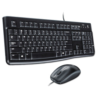 Logitech® MK120 Wired Keyboard + Mouse Combo, USB 2.0, Black (LOG920002565)