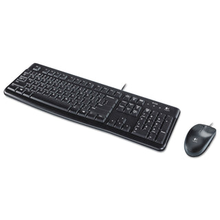 Logitech® MK120 Wired Keyboard + Mouse Combo, USB 2.0, Black (LOG920002565)