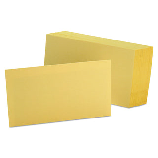 Oxford™ Unruled Index Cards, 3 x 5, Canary, 100/Pack (ESS7320CAN)