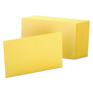 Oxford™ Unruled Index Cards, 4 x 6, Canary, 100/Pack (ESS7420CAN)