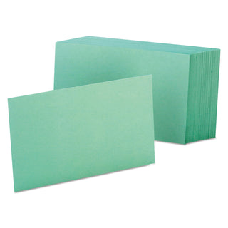 Oxford™ Unruled Index Cards, 4 x 6, Green, 100/Pack (ESS7420GRE)