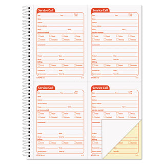 TOPS™ Service Call Book, Two-Part Carbonless, 4 x 5.5, 4/Page, 200 Forms (TOP4100)