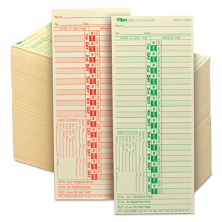 TOPS™ Time Clock Cards, Replacement for CH-107-2, Two Sides, 3.5 x 9, 500/Box (TOP1275)