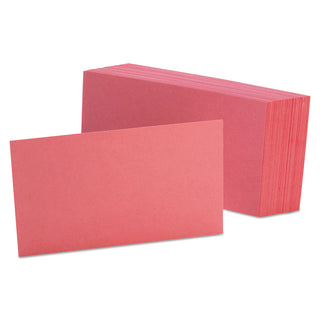 Oxford™ Unruled Index Cards, 3 x 5, Cherry, 100/Pack (ESS7320CHE)