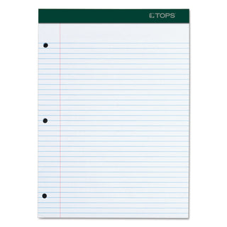 TOPS™ Double Docket Ruled Pads with Extra Sturdy Back, Medium/College Rule, 100 White 8.5 x 11.75 Sheets (TOP63384)
