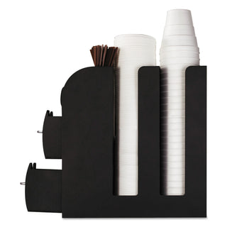 Mind Reader Coffee Condiment Caddy Organizer, 5 2/5 x 11 x 12 3/5, Black (EMSCAD01BLK)