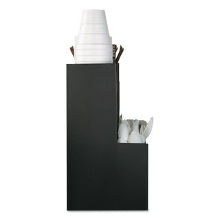 Mind Reader Coffee Condiment Caddy Organizer, 5 2/5 x 11 x 12 3/5, Black (EMSCAD01BLK)