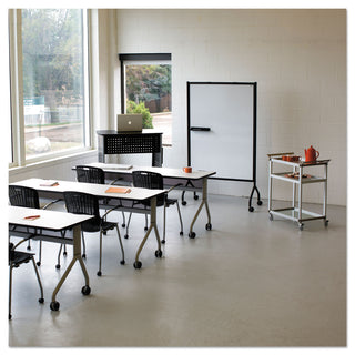 Safco® Impromptu Magnetic Whiteboard Collaboration Screen, 42w x 21.5d x 72h, Black/White (SAF8511BL)