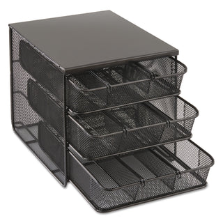Safco® 3 Drawer Hospitality Organizer, 7 Compartments, 11 1/2w x 8 1/4d x 8 1/4h, Bk (SAF3275BL)