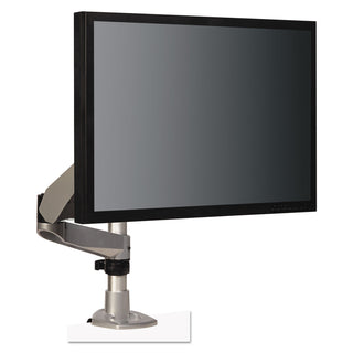 3M™ Dual Monitor Swivel Arm, 360 Degree Rotation, +15 Degree/-90 Degree Tilt, 180 Degree Pan, Black/Gray, Supports 30 lb (MMMMA140MB)