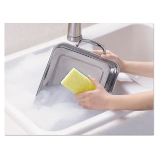 Scotch-Brite® Heavy-Duty Scrub Sponge, 4.5 x 2.7, 0.6" Thick, Yellow/Green, 3/Pack (MMMHD3)