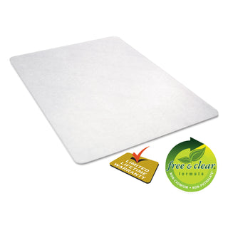 deflecto® EconoMat All Day Use Chair Mat for Hard Floors, 45 x 53, Clear (DEFCM21242COM)