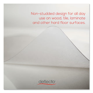 deflecto® EconoMat All Day Use Chair Mat for Hard Floors, 45 x 53, Clear (DEFCM21242COM)