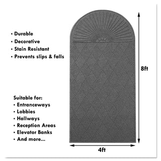 Guardian EcoGuard Diamond Floor Mat, Double Fan, 36 x 96, Charcoal (MLLEGDDF030804)