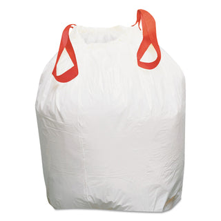 Draw 'n Tie® Heavy-Duty Trash Bags, 13 gal, 0.9 mil, 24.5" x 27.38", White, 200/Box (WBI1DK200)