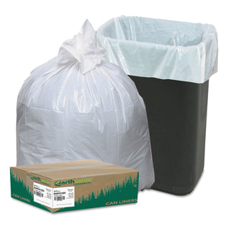 Earthsense® Commercial Linear-Low-Density Recycled Tall Kitchen Bags, 13 gal, 0.85 mil, 24" x 33", White, 150/Box (WBIRNW1K150V)
