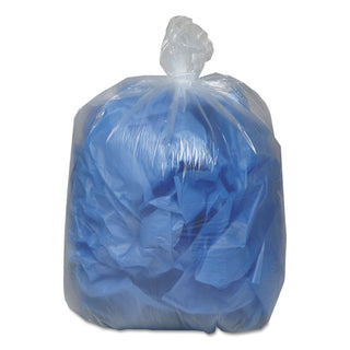 Earthsense® Commercial Clear Recycled Can Liners, 31-33gal, 1.25mil, Clear, 100/Carton (WEBRNW4015C)
