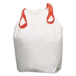 Draw 'n Tie® Heavy-Duty Trash Bags, 13 gal, 0.9 mil, 24.5" x 27.38", White, 200/Box (WBI1DK200)