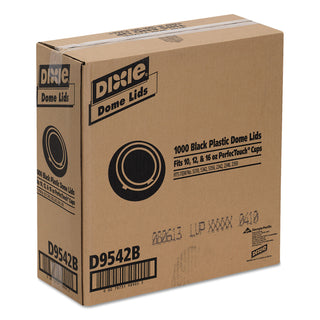 Dixie® Drink-Thru Lids for 10-20 oz Cups, Plastic, Black (DIXD9542B)