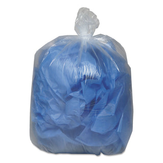 Earthsense® Commercial Linear Low Density Clear Recycled Can Liners, 45 gal, 1.5 mil, 40" x 46", Clear, 100/Carton (WBIRNW4615C)