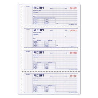 Rediform® Money Receipt Book, Softcover, Two-Part Carbonless, 7 x 2.75, 4 Forms/Sheet, 200 Forms Total (RED8L806)