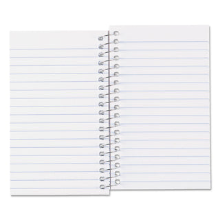 National® Paper Blanc Xtreme White Wirebound Memo Books, Narrow Rule, Randomly Assorted Cover Color, (60) 5 x 3 Sheets (RED31220)
