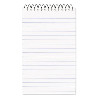 National® Paper Blanc Xtreme White Wirebound Memo Pads, Narrow Rule, Randomly Assorted Cover Colors, 60 White 3 x 5 Sheets (RED31120)