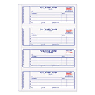 Rediform® Purchase Order Book, 5 Lines, Two-Part Carbonless, 7 x 2.75, 4 Forms/Sheet, 400 Forms Total (RED1L176)