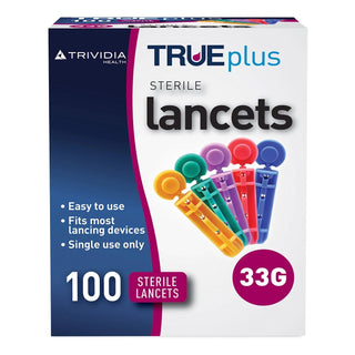 TRUEplus™ Lancet for Lancing Device 33 Gauge Non-Safety Twist Off Cap Finger (1049459_BX)