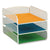 Safco® Onyx Desk Tray, 3 Sections, Letter Size Files, 9.25" x 11.75" x 8", White (SAF3271WH)